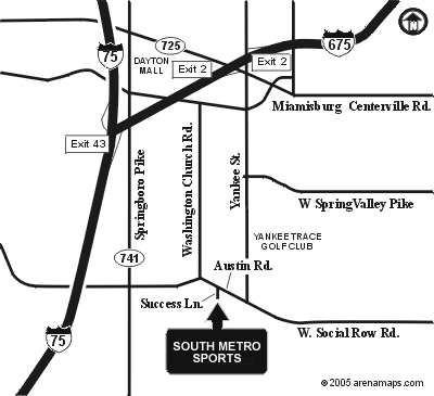 South Metro Sports map