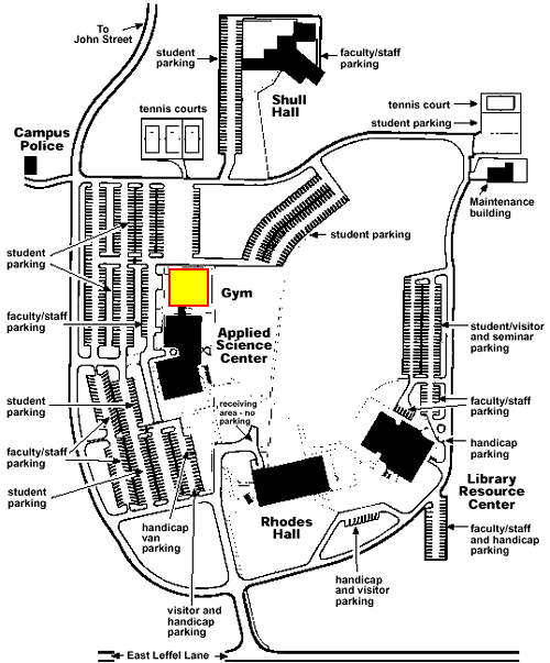 Campus map: Leffel Gym