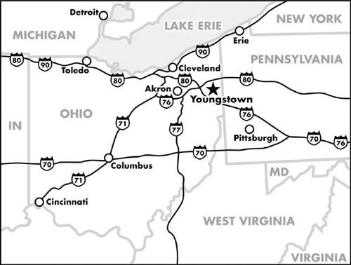 Youngstown region map